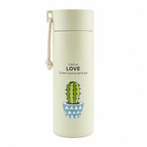 Plant Glass Water Bottle with Protective Cover | Glass Water Bottle for Fridge, Home, Office, Gym, Travel | BPA Free Water Bottle Glass | Cool Bottle | 400ml