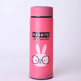 Cartoon Animal Glass Water Bottle With Stylish Cover And Spill Proof Cover Leak-Proof Reliable Durable And Lightweight Water Bottle