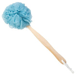 Scrubber for Shower with Wooden Long Handle