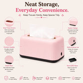 Tissue Box Cover – Nordic Style Desktop Napkin Holder & Decorative Face Towel Dispenser for Home, Office