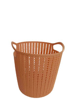 Large Round Brown Storage Basket