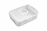 Transparent Plastic Refrigerator Storage Box with Drain Tray & Locking Lid