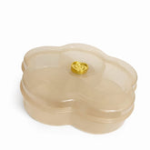 Flower Shape Transparent Plastic Storage Box with Lid | Multipurpose Spices & Dry fruit container Container