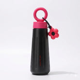 Loop Water Bottle With Leak-Proof Lid and Flower Keychain|450ML Coffee and Juice Carry Bottle For Girls and Kids|School, Office and Travel Carry Drink Tumble