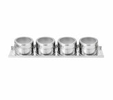 Stainless Steel Magnetic Spice Jar,Spice Rack/Containers for Kitchen Storage; Seasoning Masala Container fro Kitchen or Restaurants - Set of 4