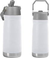 Outdoor Sport Water Bottle 22oz 18 oz Water Bottle With Straw Lid And Portable Handle, Vacuum Insulated Stainless Steel Wide Mouth Flask Keeps hot and cold Leak-proof