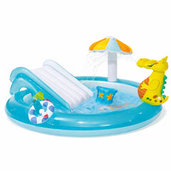 Kids Inflatable Water Pool with Slide & Sprinkler – Summer Outdoor Play Pool for Toddlers & Children