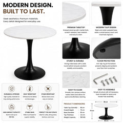 WHITE ROUND CAFE TABLE