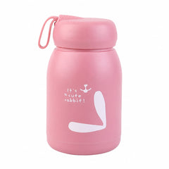 Water Bottle with Cute Rabbit Design – Leakproof Kids water for Hot & Cold Drinks, Portable Thermos Bottle with Strap for Kids, School, Office & Travel