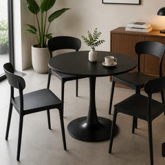 BLACK ROUND CAFE TABLE