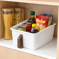 Multipurpose Plastic Storage with Handle – Durable Organizer Basket for Kitchen, Bathroom, Wardrobe & Home Storage