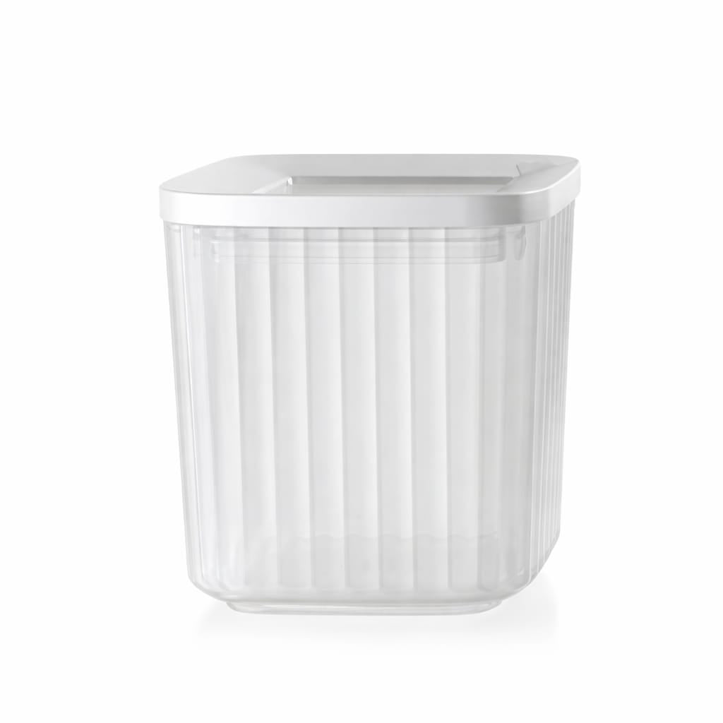 Transparent plastic storage container with lid kitchen organizer box