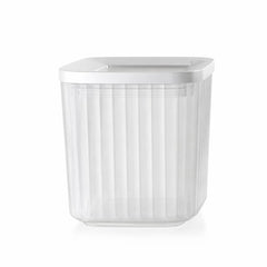 Transparent plastic storage container with lid kitchen organizer box