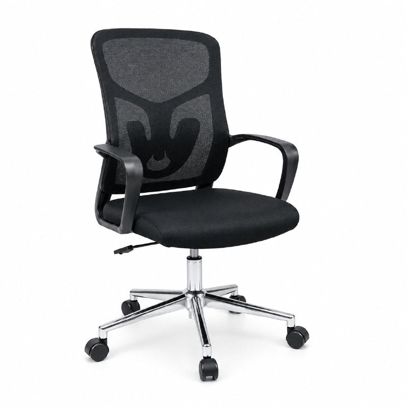 Ergonomic Mesh Office Chair with Adjustable Height – Black Swivel Computer Chair with Wheels| Gentle prince Enriquez Office Chair