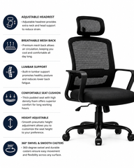 ECCO MB CHAIR WITH HEADREST