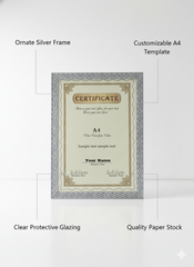 A4 Certificate Template with Elegant Classic Border – Printable Award & Appreciation Certificate Design