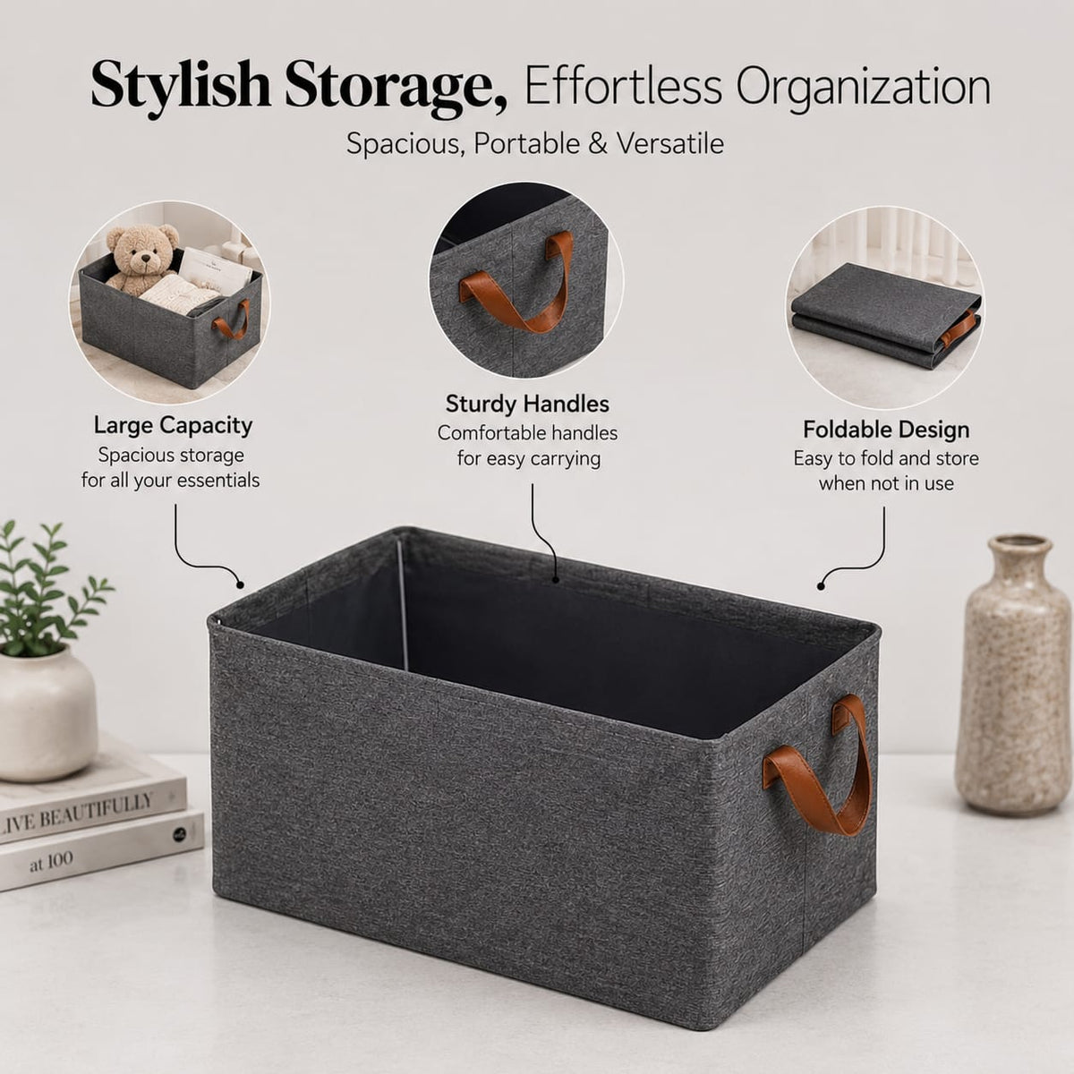 A sleek and durable Gray Storage Box for all uses