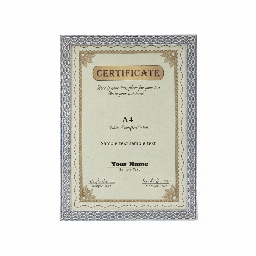 A4 Certificate Template with Elegant Classic Border – Printable Award & Appreciation Certificate Design