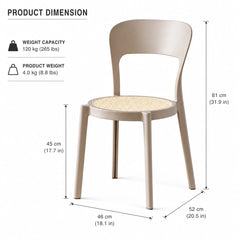 FLORA BEIGE CAFE CHAIR
