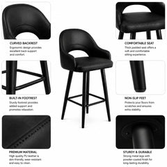 BLACK BAR STOOL 01