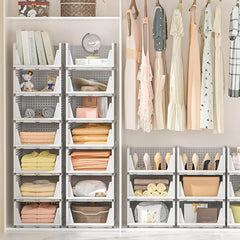 Clothes Organizer for Wardrobe ( Set of 3 )