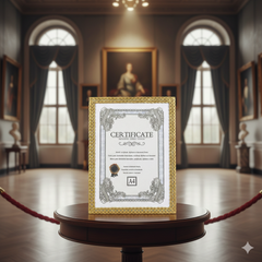 A4 Gold Decorative Certificate Frame – Premium Award, Diploma & Document Display Frame (Vertical & Horizontal)