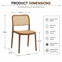 RATTAN  BROWN CAFE CHAIR
