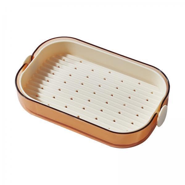 Soap dish holder drain rack for shower sink kitchen