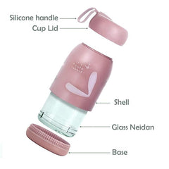 Water Bottle with Cute Rabbit Design – Leakproof Kids water for Hot & Cold Drinks, Portable Thermos Bottle with Strap for Kids, School, Office & Travel