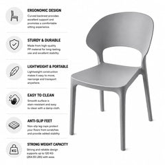 POLO GREY CAFE CHAIR