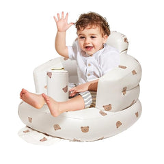 Trending Inflatable Baby Support Seat Sofa Chair with Backrest | Soft Portable Baby Sitting Trainer Seat for 3-12 Months Infants