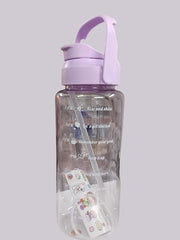 Transparent Motivational Water Bottle
