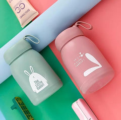 Water Bottle with Cute Rabbit Design – Leakproof Kids water for Hot & Cold Drinks, Portable Thermos Bottle with Strap for Kids, School, Office & Travel