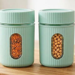 Window Airtight Kitchen Storage Containers |BPA-Free| Perfect for Dry Fruit, Spices, Pulses and Snacks (Set of 2)