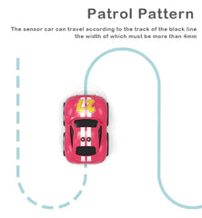 RC Intelligent Sensor Car| Remote Control Mini Car with Music & Lighting| Line Following Car| Racing Toy Gift for Boys & Girls