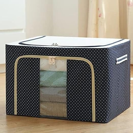 Foldable 66L cloths storage box organiser