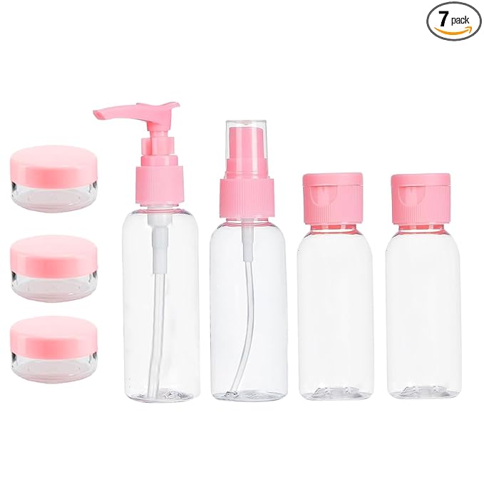 7-Pack Travel Toiletry Bottle Set