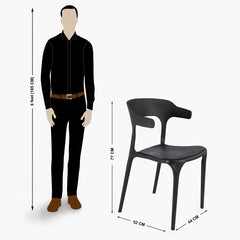 RIO BLACK MINI CAFE CHAIR