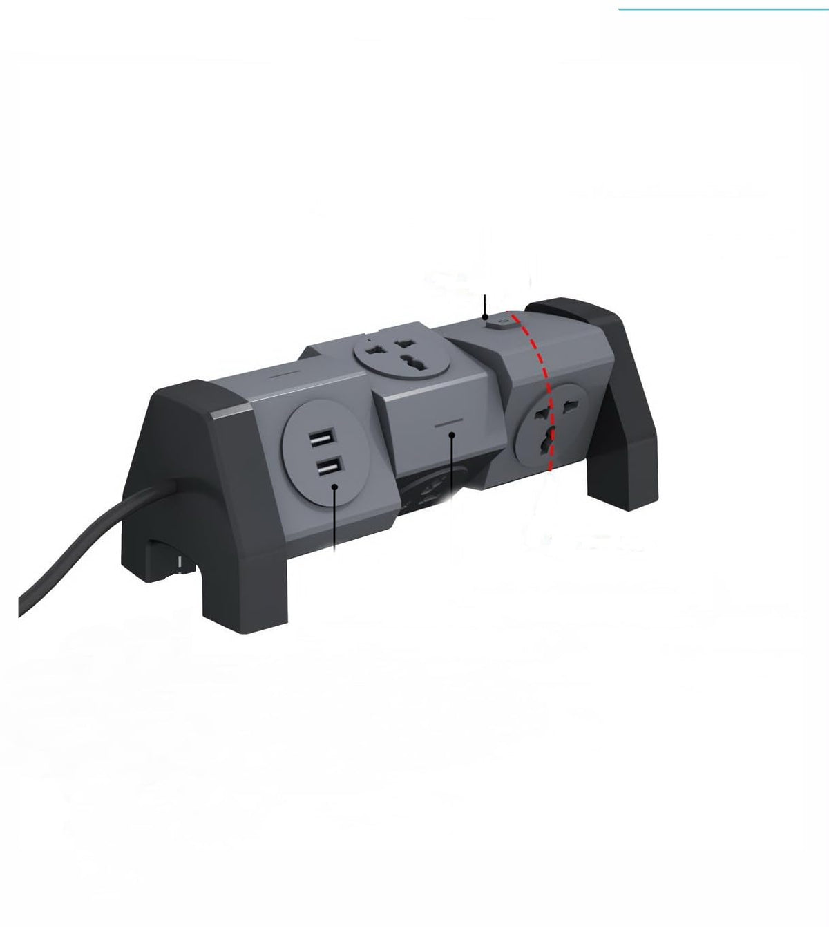 Black Horizontal Socket