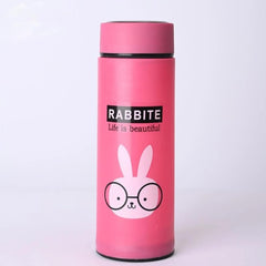 Cartoon Animal Glass Water Bottle With Stylish Cover And Spill Proof Cover Leak-Proof Reliable Durable And Lightweight Water Bottle
