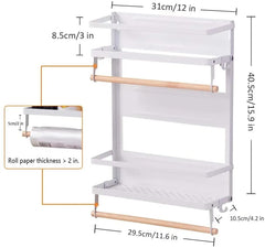 Magnetic Storage Shelf for Fridge | Magnetic Spice Rack For Kitchen | Fridge Organizer and Shelf for Kitchen Storage and Organizer