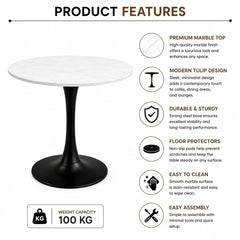WHITE ROUND CAFE TABLE