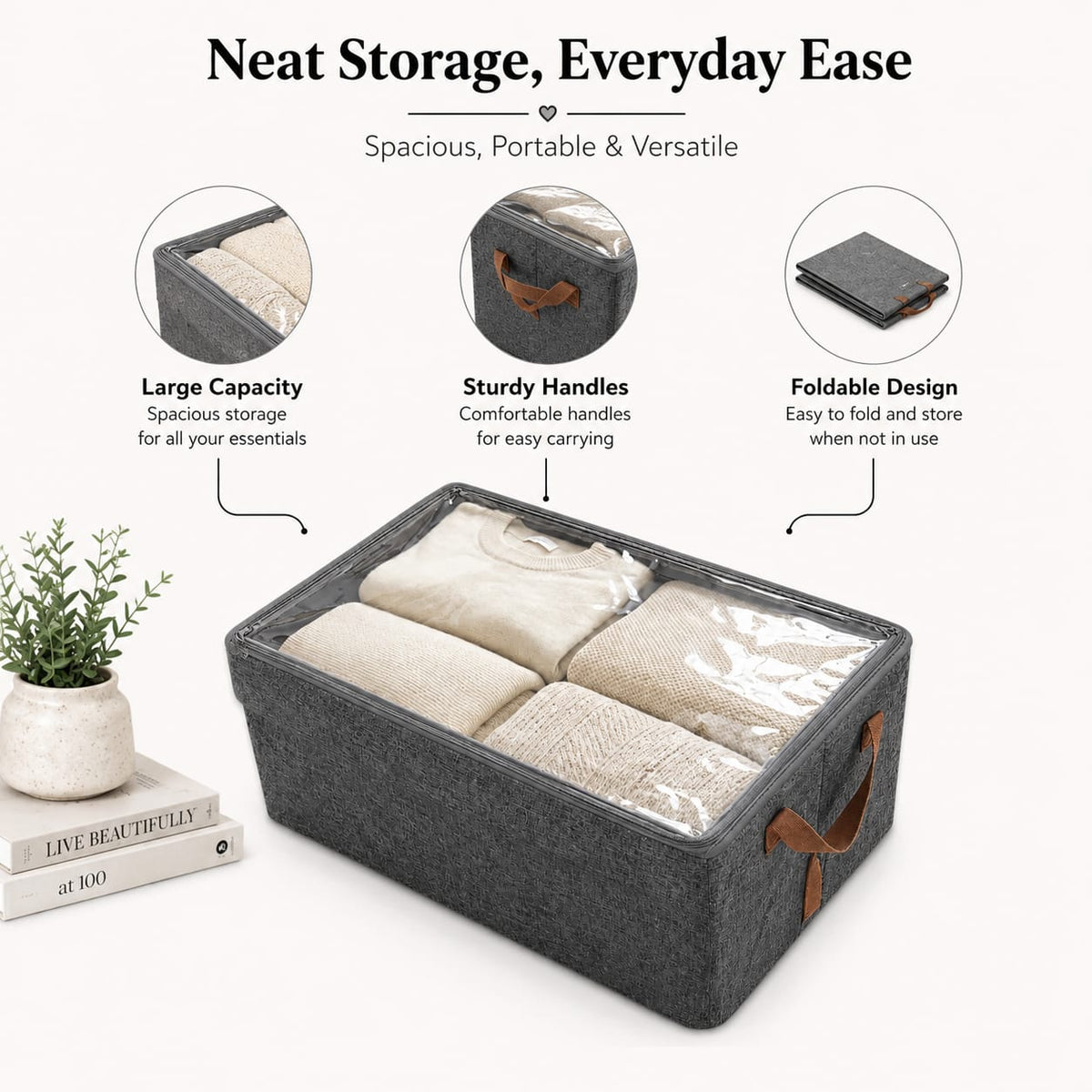 Open & Close Storage Box – Easy Access, Neat Storage