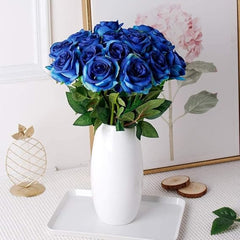Blue Artificial Rose Bouquet - Perfect for Home Décor