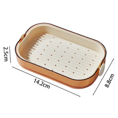 Soap dish holder drain rack for shower sink kitchen