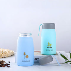 Water Bottle with Handle & Lid – Leakproof for Hot & Cold Drinks, Portable Travel Thermos for Office, School & Outdoor Use