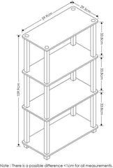 4 Tier Rack Wall Shelf For Living Bed Room Home Office| Display Organizer With Utility Storage For Home Décor