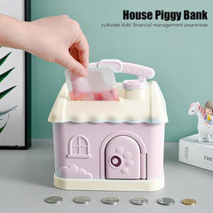 Pink House-Shaped Piggy Bank
