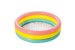 Inflatable Kids Swimming Pool – 3 Ring Rainbow Baby Pool, Portable Toddler Water Play Pool for Indoor & Outdoor Garden