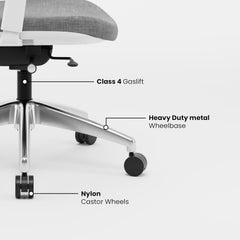 Mesh Ergonomic High Back Desk Chair with 4D Adjustable Armrests & 1D Lumbar Support
